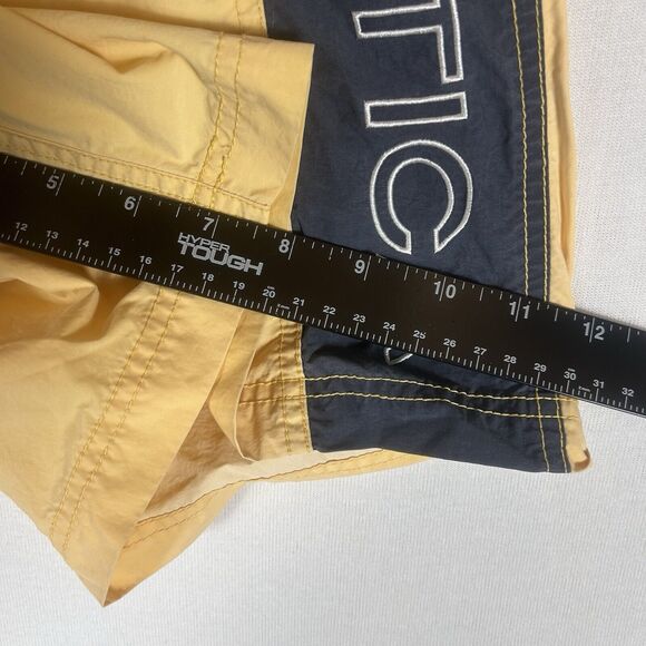 Nautica Surf Board Shorts Mens Medium Lined Nylon Tropical Beach Swim Trunks - Picture 9 of 10